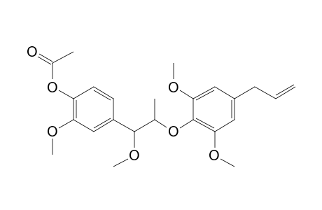 Phenol, 4-[2-[2,6-dimethoxy-4-(2-propen-1-yl)phenoxy]-1-methoxypropyl]-2-methoxy-, acetate