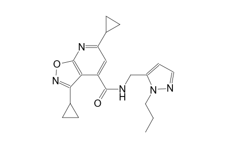 isoxazolo[5,4-b]pyridine-4-carboxamide, 3,6-dicyclopropyl-N-[(1-propyl-1H-pyrazol-5-yl)methyl]-