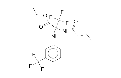 Ethyl 2-butyramido-3,3,3-trifluoro-2-[3-(trifluoromethyl)anilino]propionate