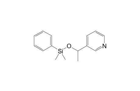3-{[1'-(Dimethylphenylsilyl)oxy]ethyl}pyridine
