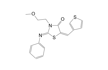 (2Z,5E)-3-(2-methoxyethyl)-2-(phenylimino)-5-(3-thienylmethylene)-1,3-thiazolidin-4-one
