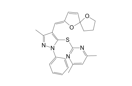 2-(4-(1,6-dioxaspiro[4.4]non-3-en-2-ylidenemethyl)-3-methyl-1-phenyl-1H-pyrazol-5-ylthio)-4,6-dimethylpyrimidine