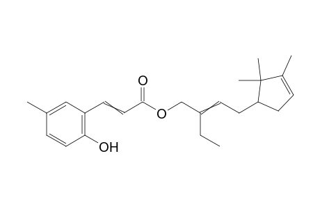 3-(2-Hydroxy-5-methyl-phenyl)-acrylic acid 2-ethyl-4-(2,2,3-trimethyl-cyclopent-3-enyl)-but-2-enyl ester