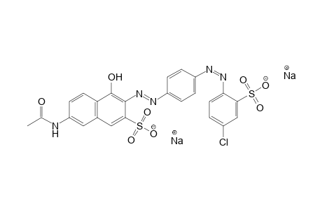 Disodium 7-(acetylamino)-3-({4-[(4-chloro-2-sulfonatophenyl)diazenyl]phenyl}diazenyl)-4-hydroxy-2-naphthalenesulfonate