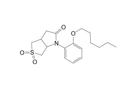 1-(2-Hexyloxy-phenyl)-5,5-dioxo-hexahydro-5.lambda.(6)-thieno[3,4-b]pyrrol-2-one