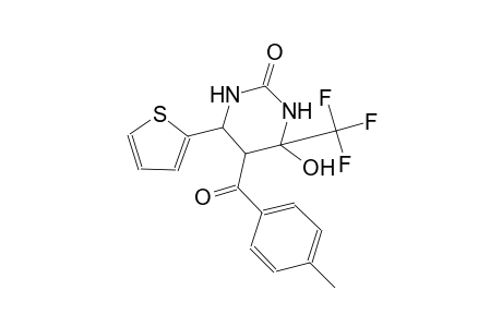 2(1H)-pyrimidinone, tetrahydro-4-hydroxy-5-(4-methylbenzoyl)-6-(2-thienyl)-4-(trifluoromethyl)-
