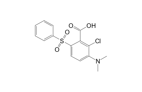 2-CHLORO-3-(DIMETHYLAMINO)-6-(PHENYLSULFONYL)BENZOIC ACID
