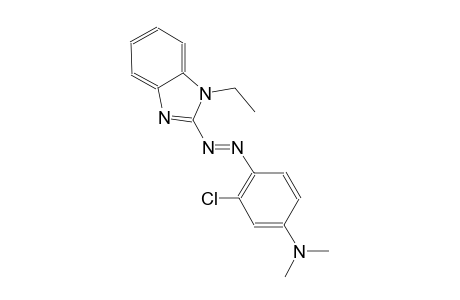 N-{3-chloro-4-[(E)-(1-ethyl-1H-benzimidazol-2-yl)diazenyl]phenyl}-N,N-dimethylamine