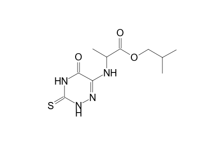2-Methylpropyl 2-[(5-oxidanylidene-3-sulfanylidene-2H-1,2,4-triazin-6-yl)amino]propanoate