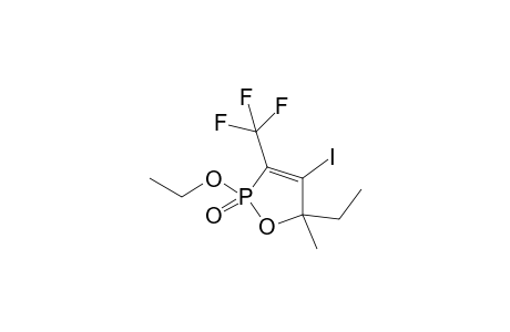 2-Ethoxy-5-ethyl-4-iodo-5-methyl-3-trifluoromethyl-1,2-oxaphosphol-3-ene 2-oxide