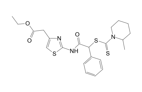 Ethyl 2-[2'-2"-methyl-1"-piperidinyl)thiocarbamoyl]phenylthio]acylamino]-thiazol-4-acetate