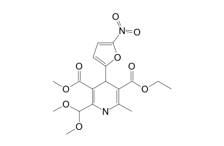 ETHYL-2-DIMETHOXYMETHYL-3-METHOXYCARBONYL-6-METHYL-4-(5-NITRO-2-FURYL)-1,4-DIHYDROPYRIDINE-5-CARBOXYLATE