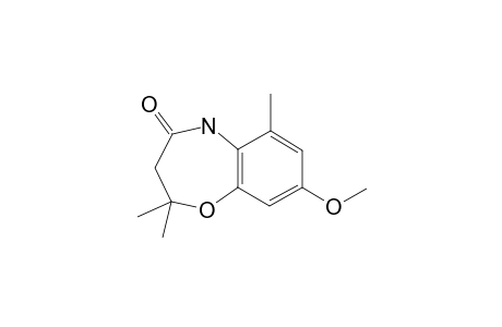 8-METHOXY-2,3-DIHYDRO-2,2,6-TRIMETHYL-1,5-BENZOXAZEPIN-4(5H)-ONE