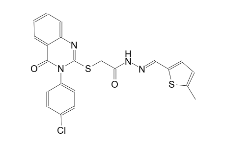 2-{[3-(4-chlorophenyl)-4-oxo-3,4-dihydro-2-quinazolinyl]sulfanyl}-N'-[(E)-(5-methyl-2-thienyl)methylidene]acetohydrazide