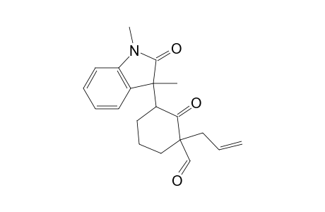 Cyclohexanecarboxaldehyde, 3-(2,3-dihydro-1,3-dimethyl-2-oxo-1H-indol-3-yl)-2-oxo-1-(2-propenyl) -