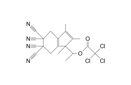 3,3,4,4-Tetracyano-7,8,9-trimethyl-9-(1-trichloroacetoxy-ethyl)-bicyclo(4.3.0)nona-1(6),7-diene