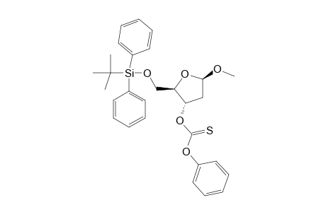 METHYL-2-DEOXY-3-O-PHENOXYTHIOCARBONYL-5-O-TERT.-BUTYL-DIPHENYLSILYL-BETA-D-ERYTHRO-PENTOFURANOSIDE