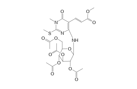 1,6-Dihydro-5-[2"-(methoxycarbonyl)viny]-2-(methylthio)-1-methyl-4-{[2',3',4',6'-tetrakis( O-acetyl)-.beta.-D-xylopyranosyl]amino}-6-oxopyrimidine