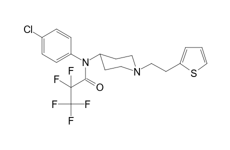 N-(4-Chlorophenyl)-N-(1-[(2-thiophen-2-yl)ethyl]piperidin-4-yl)pentafluoropropanamide