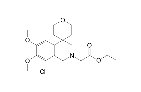 Acetic acid, 2-(1,2,3,4-tetrahydro-6,7-dimethoxy-spiro-4,4'-tetrahydropyrane-isoquinolin-2-yl)-, ethyl ester hydrochloride