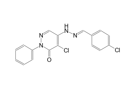 benzaldehyde, 4-chloro-, (5-chloro-1,6-dihydro-6-oxo-1-phenyl-4-pyridazinyl)hydrazone