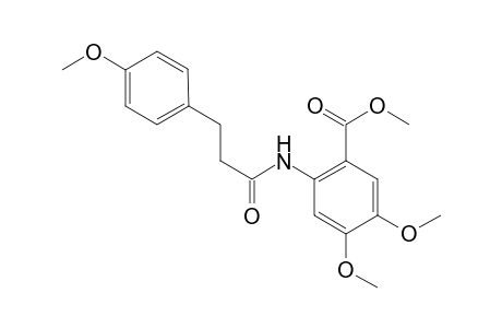Benzoic acid, 4,5-dimethoxy-2-[[3-(4-methoxyphenyl)-1-oxopropyl]amino]-, methyl ester