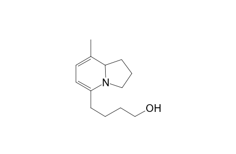 5-(4'-Hydroxybutyl)-8-methyl-6,7-dehydroindolizidine