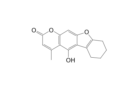 4-Methyl-5-oxidanyl-6,7,8,9-tetrahydro-[1]benzofuro[3,2-g]chromen-2-one