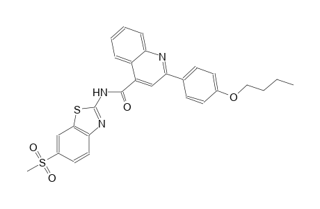 2-(4-butoxyphenyl)-N-[6-(methylsulfonyl)-1,3-benzothiazol-2-yl]-4-quinolinecarboxamide