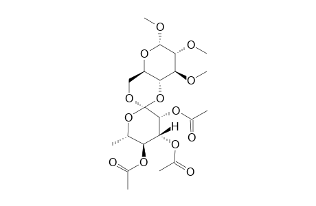 Methyl (1'R)-4,6-O-(2,3,4-triacetoxy-6-deoxy-.alpha.-D-rhamnopyranosylidene)-2,3-dimethoxy-.alpha.-D-glucopyranoside