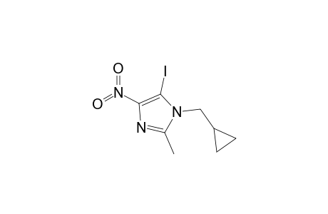 1-(cyclopropylmethyl)-5-iodanyl-2-methyl-4-nitro-imidazole