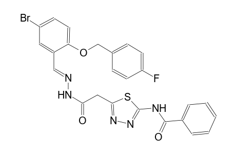 N-{5-[2-((2E)-2-{5-bromo-2-[(4-fluorobenzyl)oxy]benzylidene}hydrazino)-2-oxoethyl]-1,3,4-thiadiazol-2-yl}benzamide