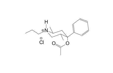 piperidinium, 4-(acetyloxy)-2,5-dimethyl-4-phenyl-1-propyl-, chloride