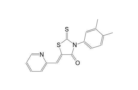 (5Z)-3-(3,4-dimethylphenyl)-5-(2-pyridinylmethylene)-2-thioxo-1,3-thiazolidin-4-one