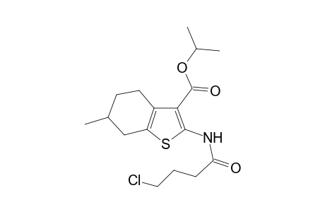 2-(4-Chlorobutanoylamino)-6-methyl-4,5,6,7-tetrahydrobenzothiophene-3-carboxylic acid isopropyl ester