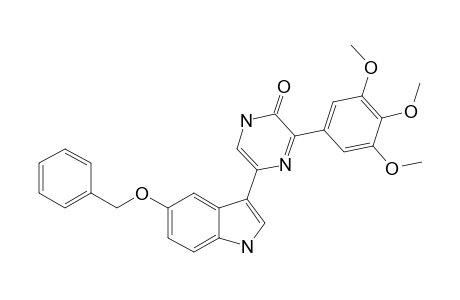 5-(5-BENZYLOXY-1H-INDOL-3-YL)-3-(3,4,5-TRIMETHOXYPHENYL)-1H-PYRAZIN-2-ONE