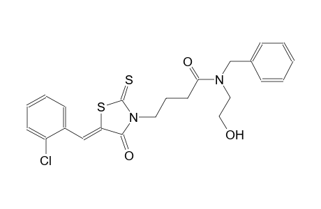 N-benzyl-4-[(5Z)-5-(2-chlorobenzylidene)-4-oxo-2-thioxo-1,3-thiazolidin-3-yl]-N-(2-hydroxyethyl)butanamide