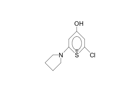 2-Chloro-4-hydroxy-6-pyrrolidinyl-thiopyrylium cation