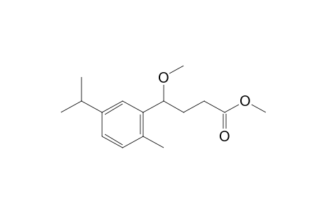 4-(5-isopropyl-o-tolyl)-4-methoxybutyric acid, methyl ester