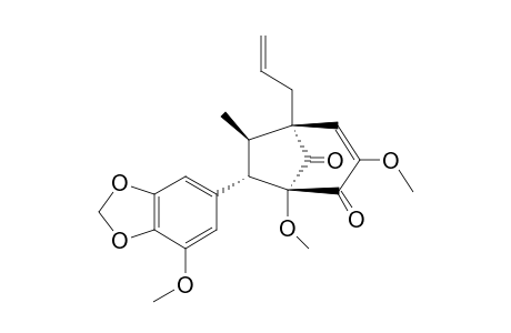 (7S,8R,1'R,3'R)-4'-HYDROXY-3,4-METHYLENEDIOXY-3',5',5-TRIMETHOXY-2',4'-DIOXO-DELTA(1,3,5,5',8')-8.1',7.3'-NEOLIGNAN