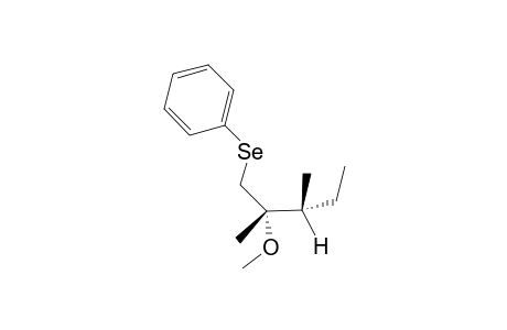 ERYTHRO-1-BENZENESELENYL-2-METHOXY-2,3-DIMETHYL-PENTANE