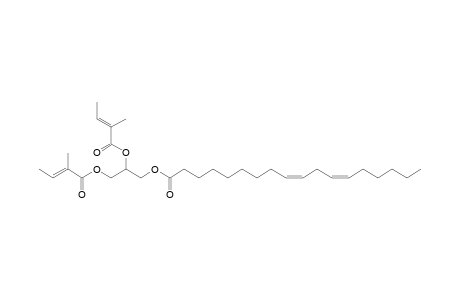 2,3-Di[(E)-2-methyl-2-butenoyloxy]propyl (9Z,12Z)-9,12-octadecadienoate