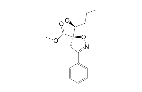 SYN-5-CARBOMETHOXY-5-(1'-HYDROXYBUTYL)-3-PHENYL-4,5-DIHYDROISOXAZOLE;MAJOR_STEREOMER