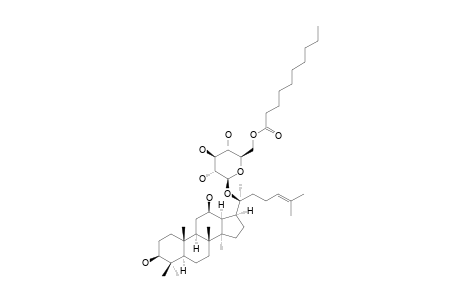 3-BETA,12-BETA,(20S)-TRIHYDROXY-DAMMAR-24-ENE-20-O-BETA-D-GLUCOPYRANOSYL-6'-DECANOYLESTER