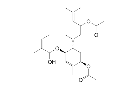 (1R*,4S*,6R*)-4-(Acetyloxy)-6-[3-(acetyloxy)-1,5-dimethylhex-4-enyl]-3-methylcyclohex-2-en-1-yl (2Z)-2-Methylbut-2-enoate