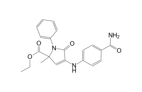ethyl 4-[4-(aminocarbonyl)anilino]-2-methyl-5-oxo-1-phenyl-2,5-dihydro-1H-pyrrole-2-carboxylate