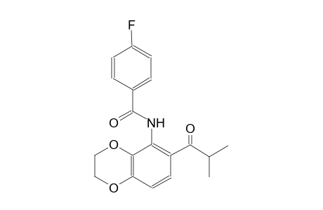 benzamide, N-[2,3-dihydro-6-(2-methyl-1-oxopropyl)-1,4-benzodioxin-5-yl]-4-fluoro-