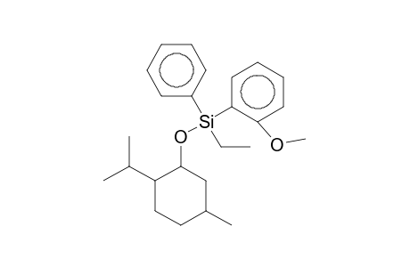 SILANE, ETHYL(2-METHOXYPHENYL)[[5-METHYL-2-(1-METHYLETHYL)CYCLOHEXYL]OXY]PHENYL-, (1alpha,2beta,5alpha)-