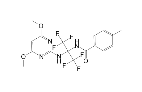 benzamide, N-[1-[(4,6-dimethoxy-2-pyrimidinyl)amino]-2,2,2-trifluoro-1-(trifluoromethyl)ethyl]-4-methyl-