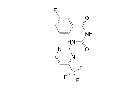 3-Fluoranyl-N-[[4-methyl-6-(trifluoromethyl)pyrimidin-2-yl]carbamoyl]benzamide